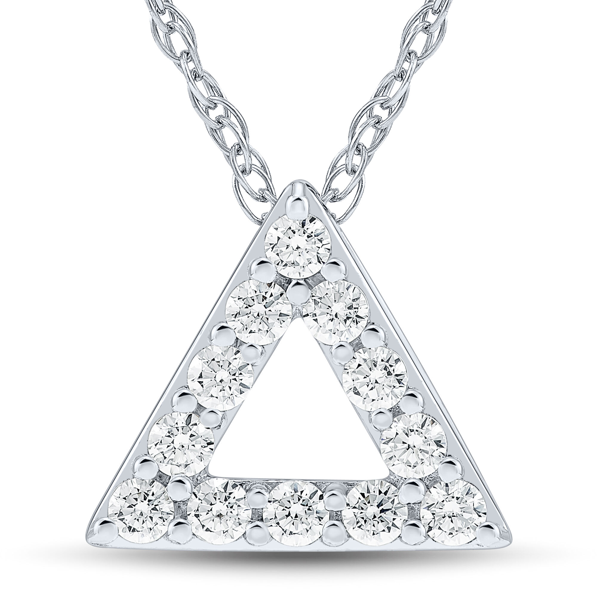Buy Dainty Triangle Diamond Necklace Genuine Diamond Pendant Minimalist  April Birthstone Necklace Online in India - Etsy