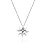 Opal and Diamond Accent Star Pendant in 10K White Gold