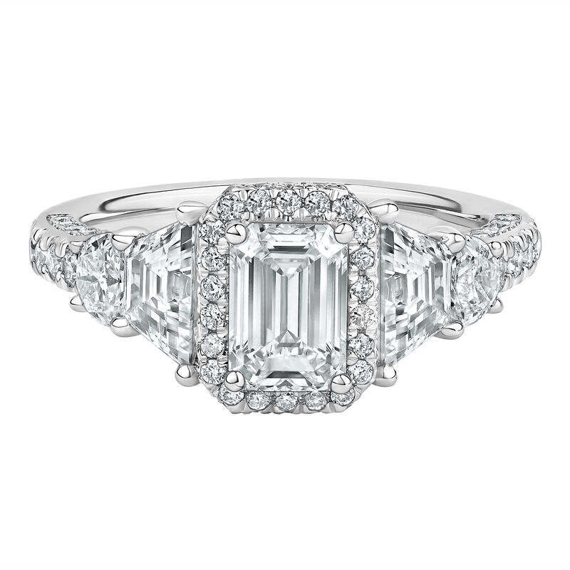 3 Carat Round Brilliant Cut Diamond Engagement Ring 6.75 / 14K White Gold