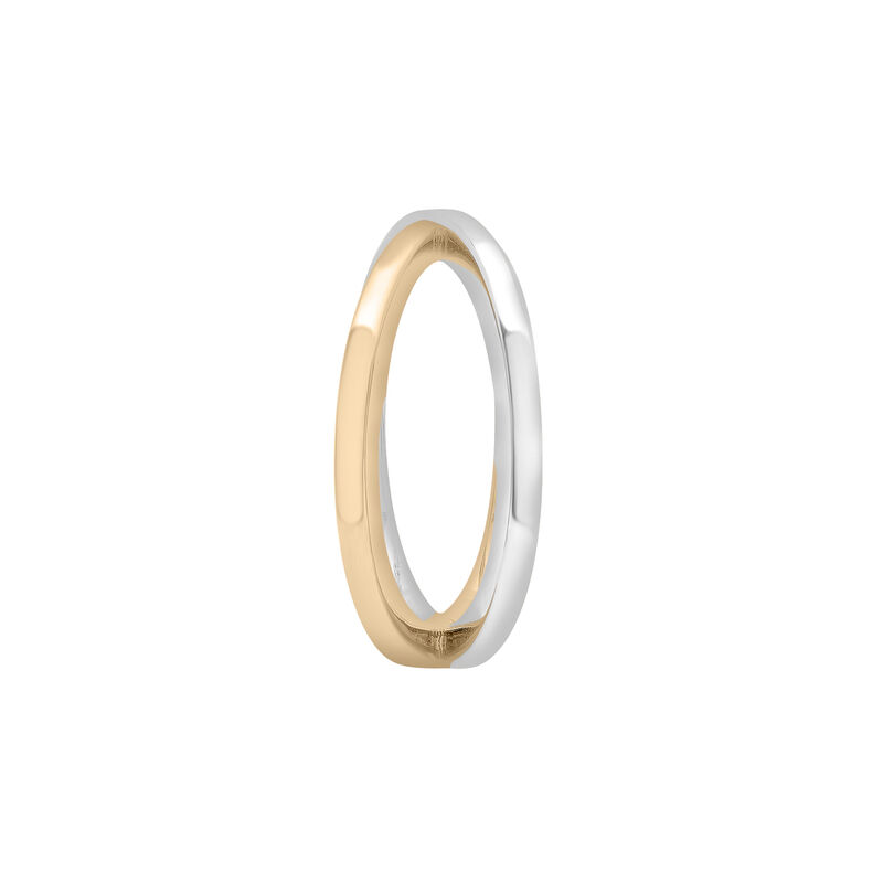 Two-Tone &#39;X&#39; Ring in Vermeil