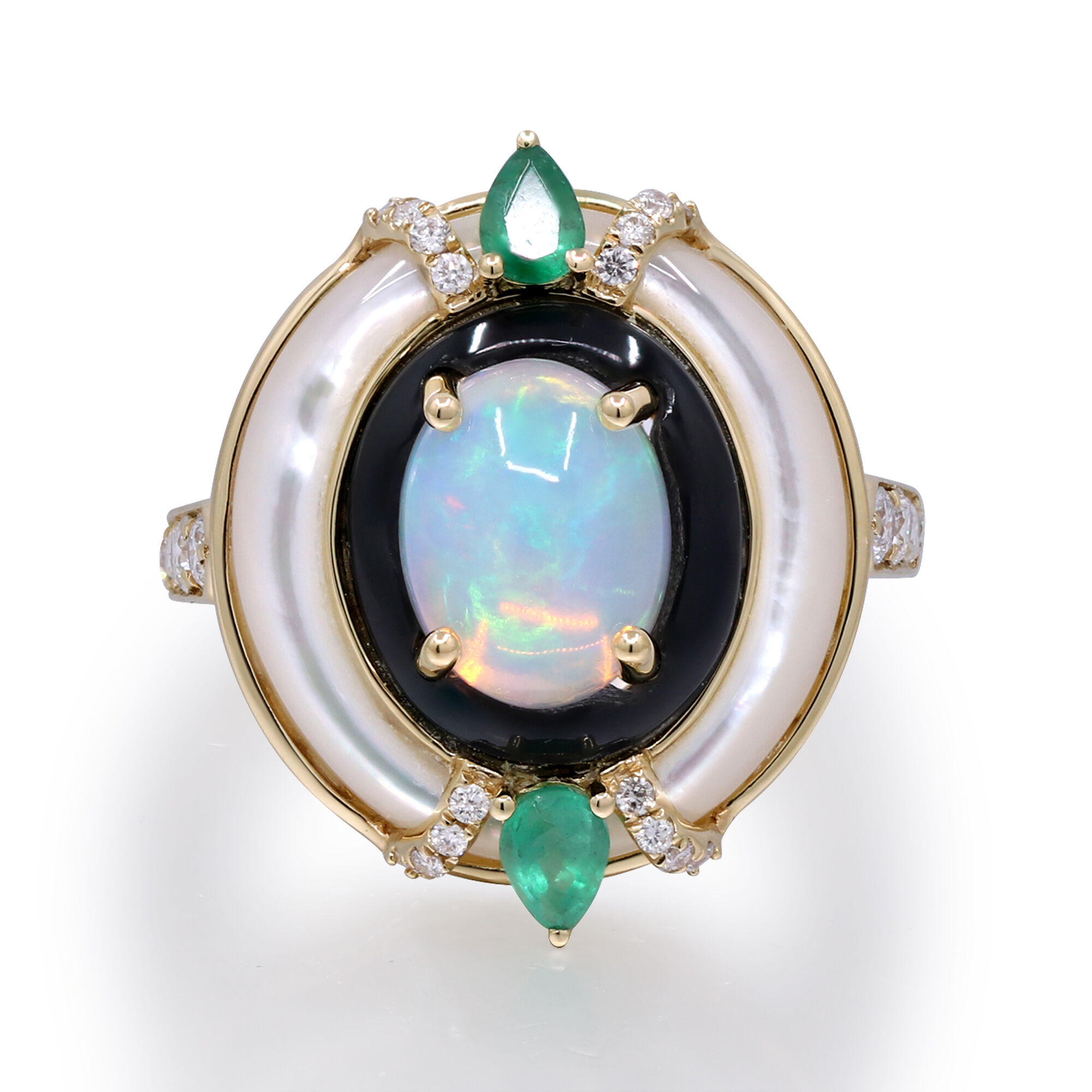 lui jewelry opal ring 10号 K14YG - リング(指輪)