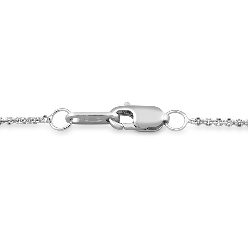 Sterling Silver Bar Necklace with 13 Diamonds | Shop Now
