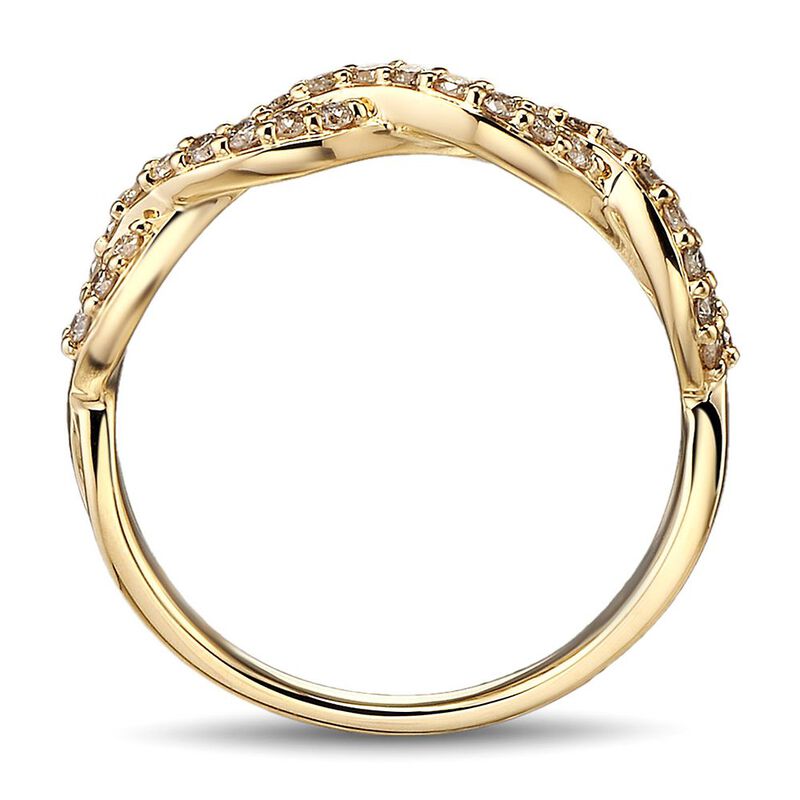 1/3 ct. tw. Diamond Twist Band in 10K Yellow Gold