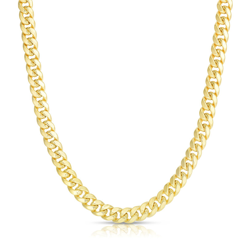 Men&#39;s Miami Cuban Link Chain in 14K Yellow Gold, 6.1MM, 24&quot;