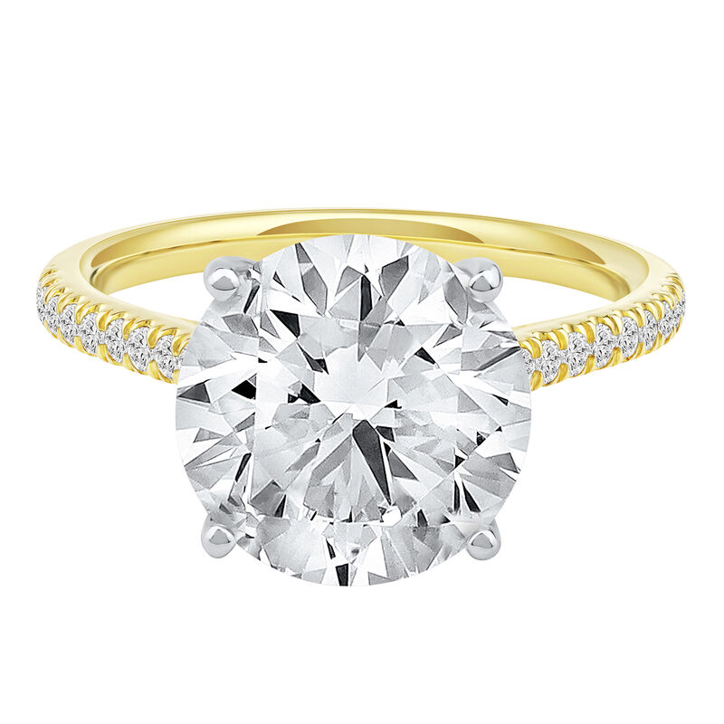 Lab Grown Diamond Round Engagement Ring in 14K Yellow Gold &#40;5 1/3 ct. tw.&#41;