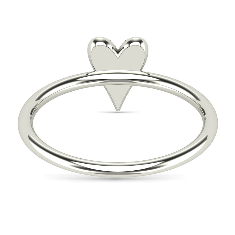 Diamond Heart Ring in 10K White Gold &#40;1/10 ct. tw.&#41;