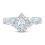 Francis Pear-Shaped Diamond Halo Engagement Ring in 14K White Gold &#40;7/8 ct. tw.&#41;