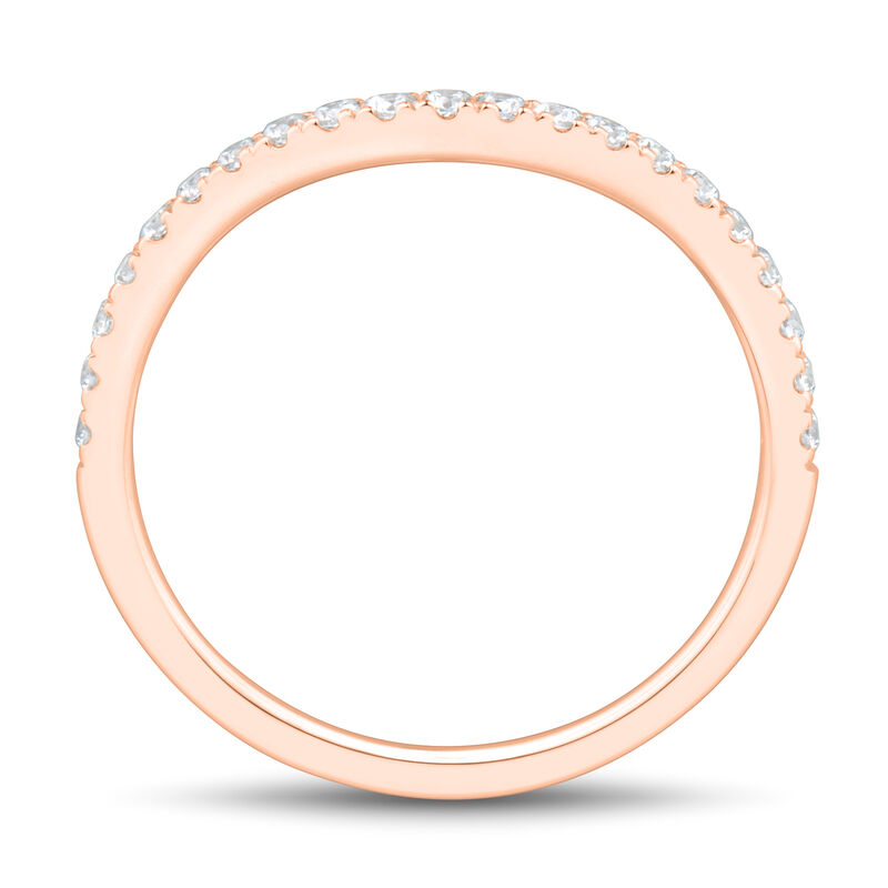 Lab Grown Diamond Contour Band in 14K Rose Gold &#40;1/5 ct. tw.&#41;