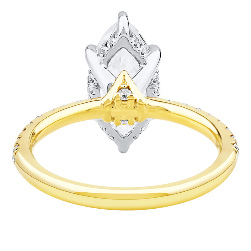 Palmer Lab Grown Diamond Marquise Engagement Ring in 14K Yellow and White Gold &#40;2 7/8 ct. tw.&#41;