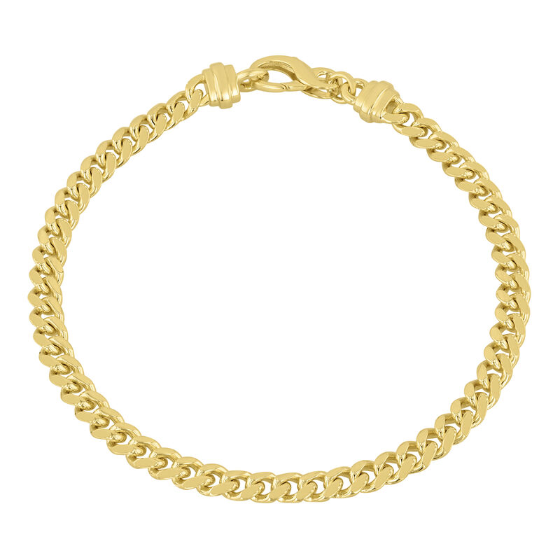 Men&#39;s Curb Bracelet in Vermeil, 5MM