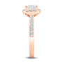 Lab Grown Diamond Princess-Cut Halo Engagement Ring in 14K Rose Gold &#40;1 1/2 ct. tw.&#41;