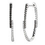 Black &amp; White Diamond Inside-Out Hoop Earrings in 10K White Gold &#40;5/8 ct. tw.&#41;