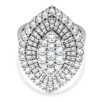 Lab Grown Diamond Multi-Halo Ring in 10K White Gold (2 1/2 ct. tw.)
