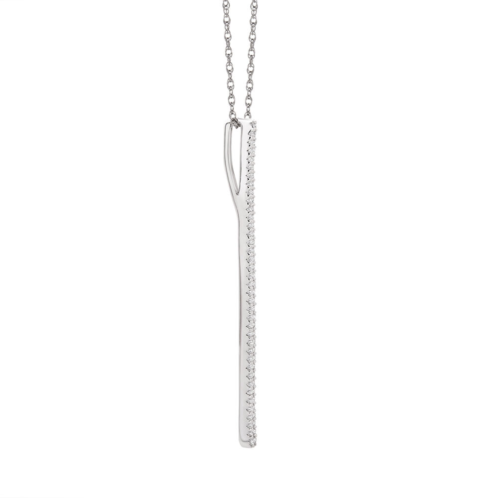 14k Two tone vertical diamond bar necklace MN43032 – Velvet Radical