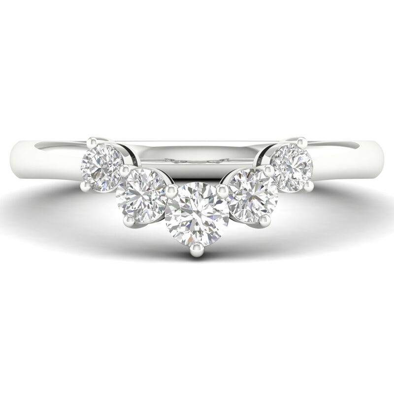 Lab Grown Diamond Contour Band in 14K White Gold &#40;1/2 ct. tw.&#41; 