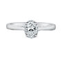 1/2 ct. tw. Diamond Oval Solitaire Engagement Ring in 18K White Gold