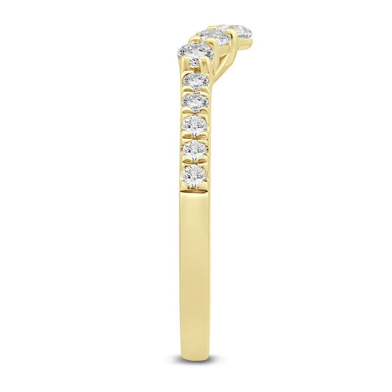 Lab Grown Diamond Contour Band in 14K Yellow Gold &#40;1/2 ct. tw.&#41; 