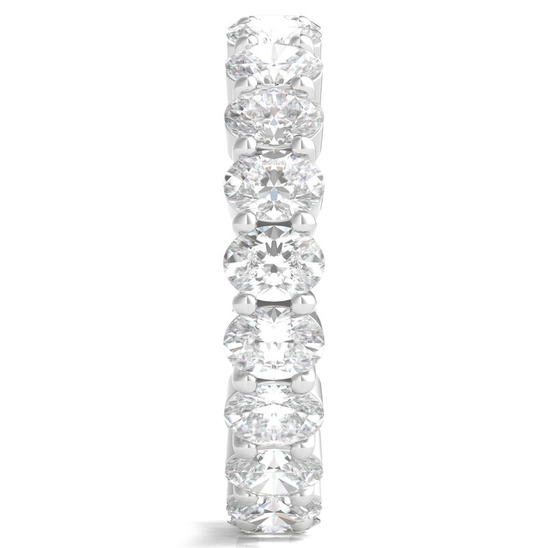 Lab Grown Oval Diamond Eternity Band in 14K White Gold &#40;3 ct. tw.&#41;