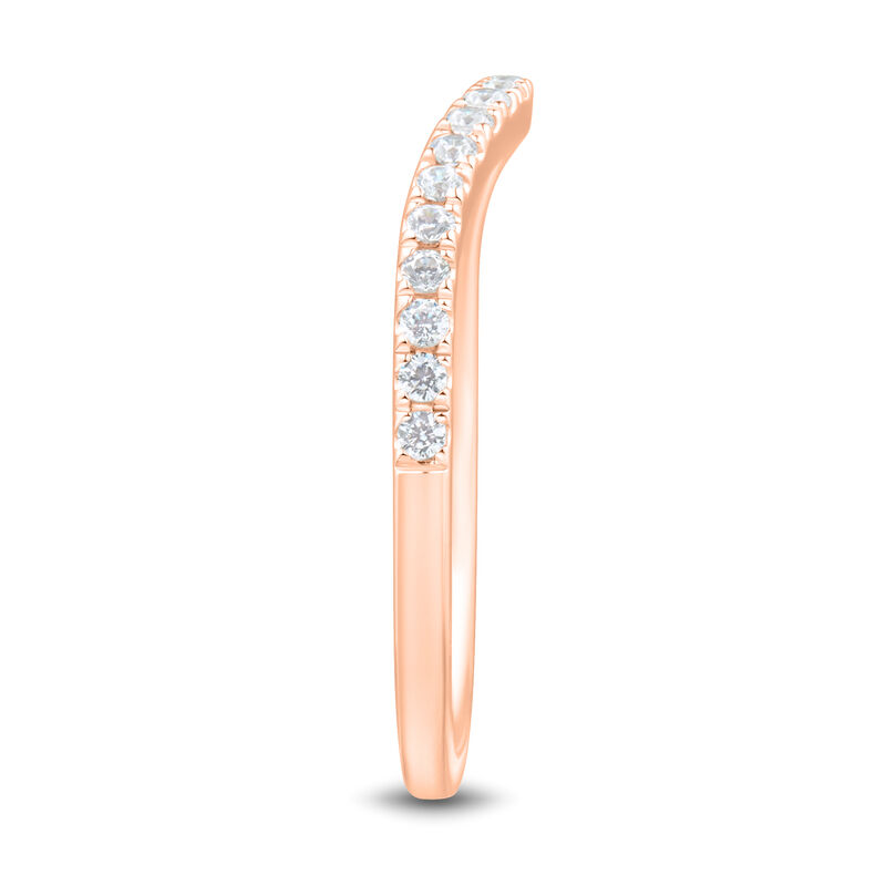 Lab Grown Diamond Contour Band in 14K Rose Gold &#40;1/5 ct. tw.&#41;