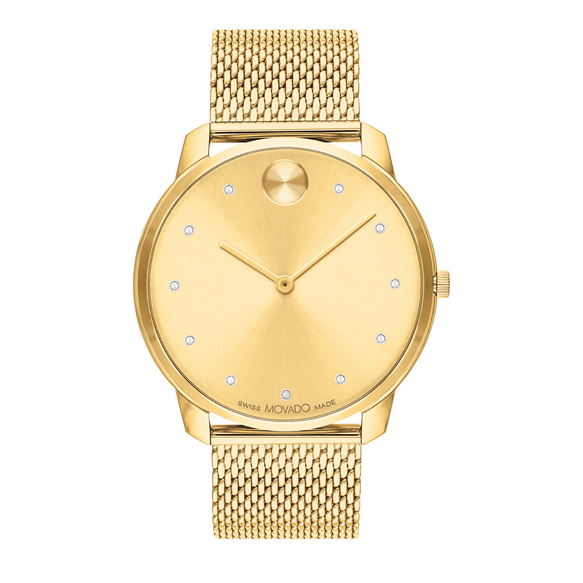 Movado | Museum Classic watch with gold bracelet and black dial