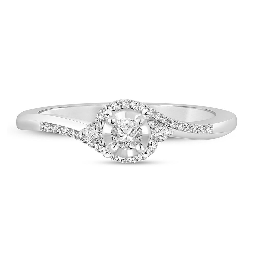 Circle diamond sale promise rings