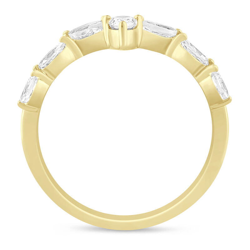 Lab Grown Diamond Pear &amp; Marquise-Cut Chevron Ring Enhancer in 14K Yellow Gold &#40;1/2 ct. tw.&#41;