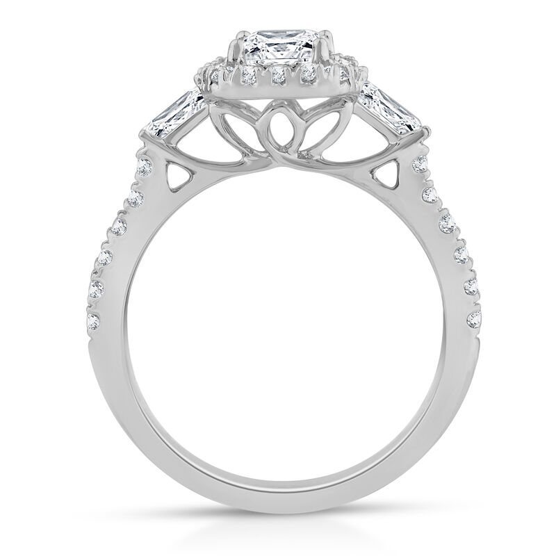 Lab Grown Diamond Radiant Cut Halo Engagement Ring in 14K White Gold &#40;2 ct. tw.&#41;