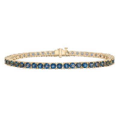 London Blue Topaz Tennis Bracelet in Vermeil, 3MM