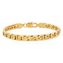 Flat Mariner Link Bracelet in Yellow Ion-Plated Stainless Steel, 6.5mm, 8.5&quot;