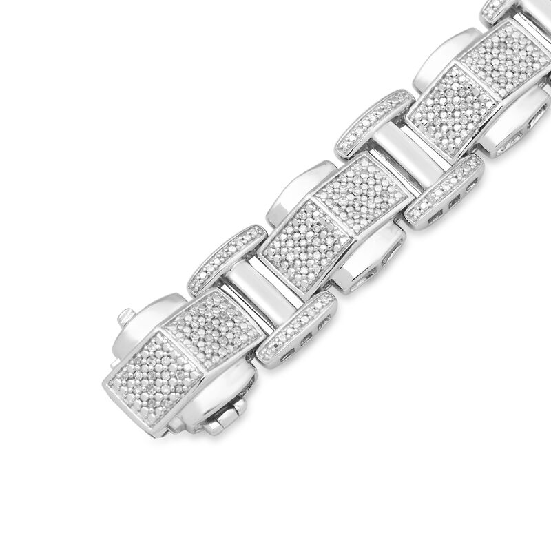 Men&#39;s Diamond Bracelet in Sterling Silver &#40;1 ct. tw.&#41;