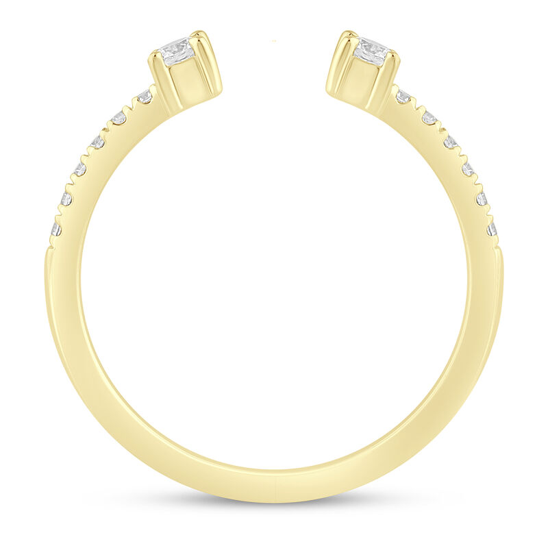 Lab Grown Diamond Round Open Band in 14K Yellow Gold &#40;1/4 ct. tw.&#41;