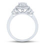 Oval Composite Diamond Engagement Ring in 10K White Gold &#40;3/4 ct. tw.&#41;