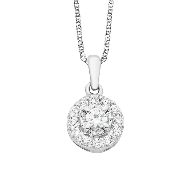 1/4 ct. tw. Diamond Solitaire Pendant in 10K White Gold