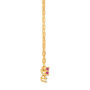 Lab Grown Diamond Accent and Lab-Created Ruby Necklace in 10K Yellow Gold