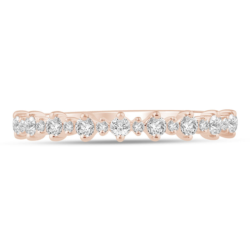 Lab grown Diamond Prong Stack Band in 10K Rose Gold &#40;1/4 ct. tw.&#41;