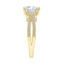 Clover Lab Grown Diamond Elongated Cushion-Shaped Engagement Ring in 18K yellow gold &#40;2 1/2 ct. tw.&#41;