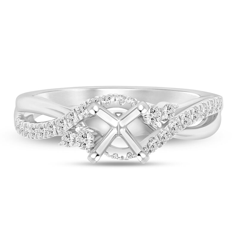 1/3 ct. tw. Round-Cut Diamond Semi-Mount Engagement Ring in 14k White Gold &#40;Setting Only&#41;