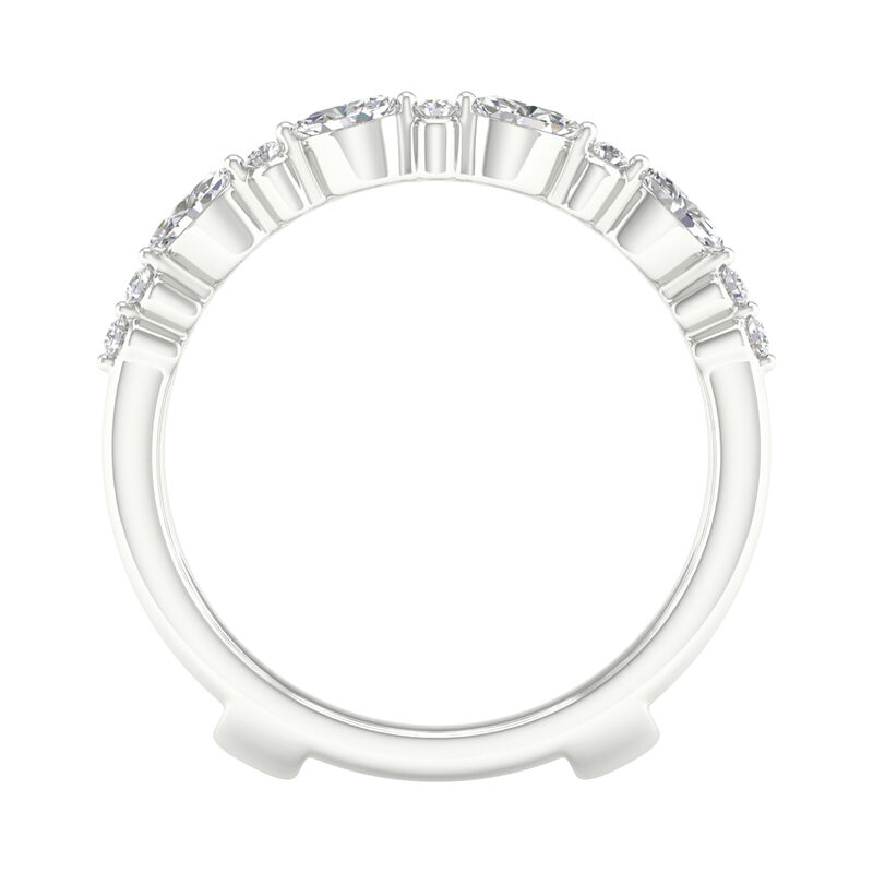 Round and Marquise Contour Ring Insert in 14K White Gold &#40;1/2 ct. tw.&#41;