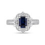 Cinderella Blue Sapphire Ring in 14K White Gold &#40;1/3 ct. tw.&#41;