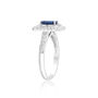 Blue Sapphire and Diamond Ring in 10K White Gold &#40;5/8 ct. tw.&#41;