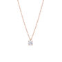 Round Lab Grown Diamond Solitaire Pendant in 10K Rose Gold &#40;3/8 ct. tw.&#41;