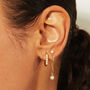 Pearl and Paperclip Link Earrings in Vermeil