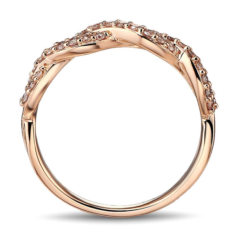 1/3 ct. tw. Diamond Twist Band in 10K Rose Gold