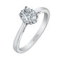 1/2 ct. tw. Diamond Oval Solitaire Engagement Ring in 18K White Gold