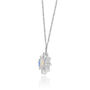 Opal and Diamond Accent Star Pendant in 10K White Gold