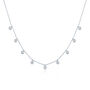 Diamond Bezel Dangle Station Necklace in Sterling Silver &#40;1/7 ct. tw.&#41;