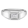 Men&#39;s Lab Grown Diamond Emerald-Cut Solitaire Band in 10K White Gold &#40;1 ctw.&#41;