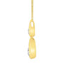 Lab Grown Vertical Two-Stone Tear Drop Pendant 14K Yellow Gold &#40;3/4 ct. tw.&#41;