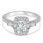 Lab Grown Diamond Radiant Cut Halo Engagement Ring in 14K White Gold &#40;2 ct. tw.&#41;