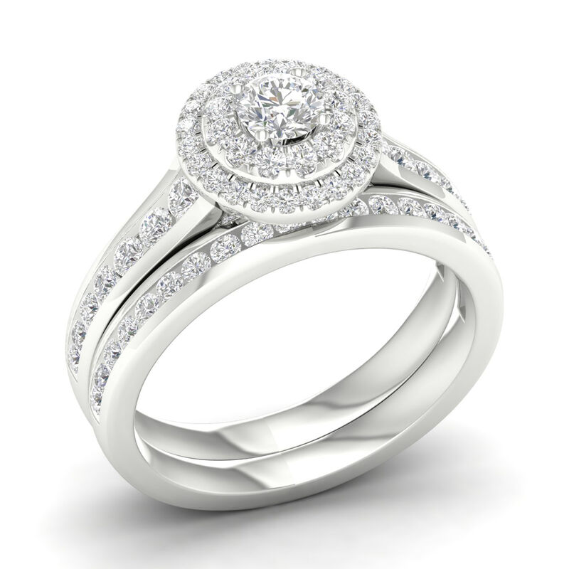 Diamond Halo Engagement Ring Set &#40;1 1/4 ct. tw.&#41;